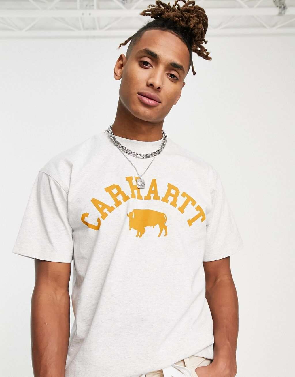 цена Серая футболка с запирающимся шкафчиком Carhartt WIP