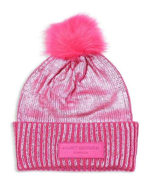 

Шапка с фольгированным эффектом KURT GEIGER LONDON, цвет Pink