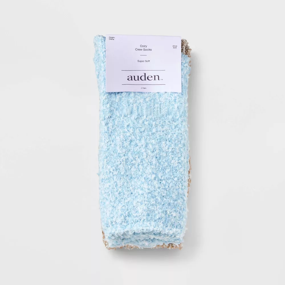 

Женские носки Marled 2pk Cozy Crew Socks - Auden, цвет Turquoise/Taupe