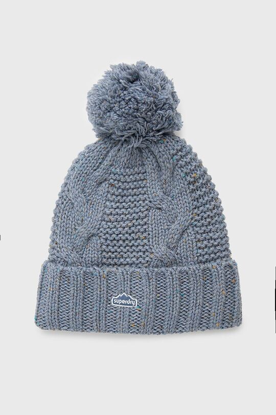

Шапка из смесовой шерсти Superdry, синий