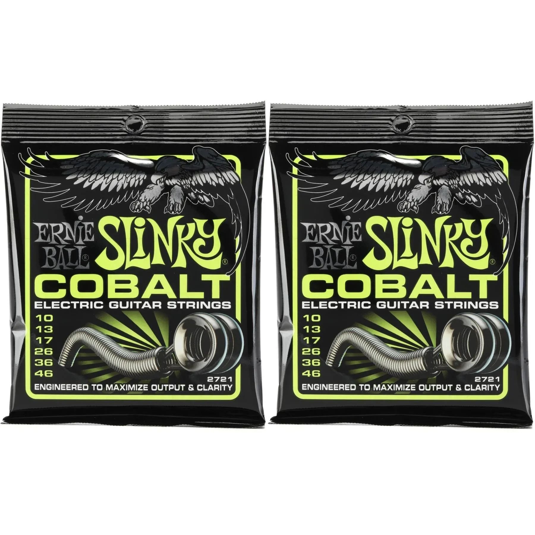 

Новые струны для электрогитары Ernie Ball 2721 Regular Slinky Cobalt — .010-.046 (2 шт.)