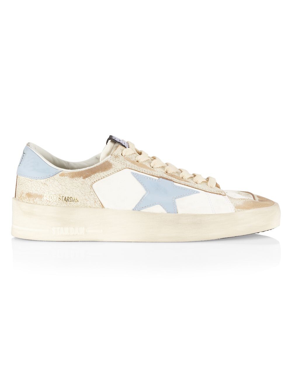 

Низкие кроссовки Stardan из кожи наппа с эффектом потертости Golden Goose, белый
