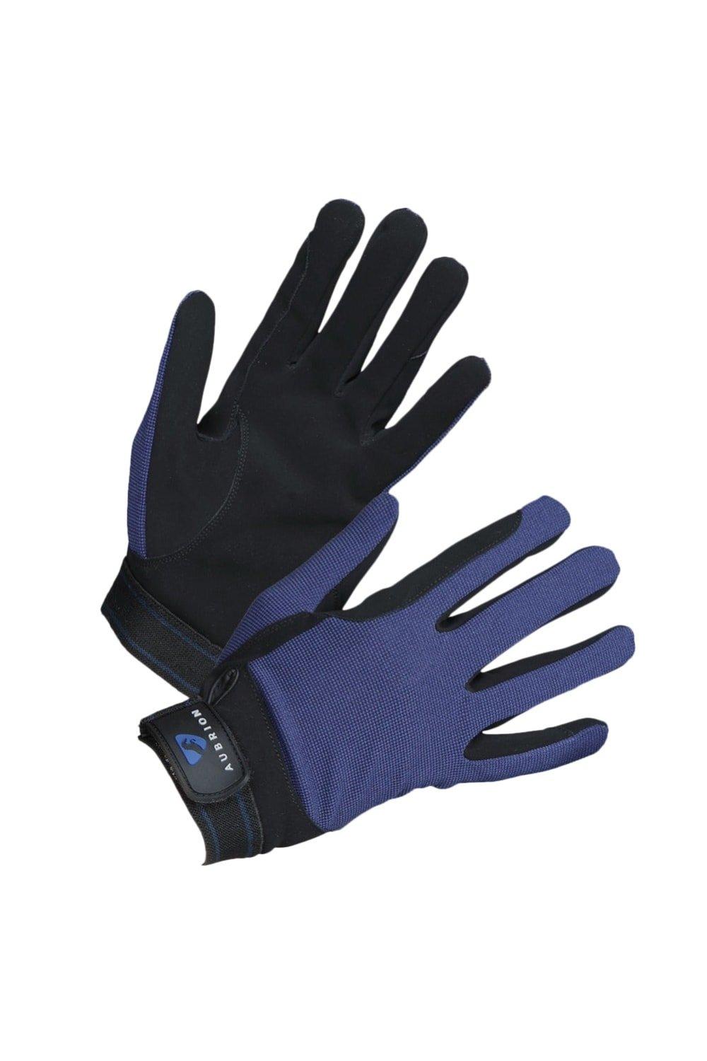Сетчатые перчатки для верховой езды Aubrion, темно-синий