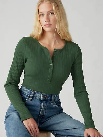 

Галантерейные товары для отдыхающего ребристые Хенли Levi's, зеленый