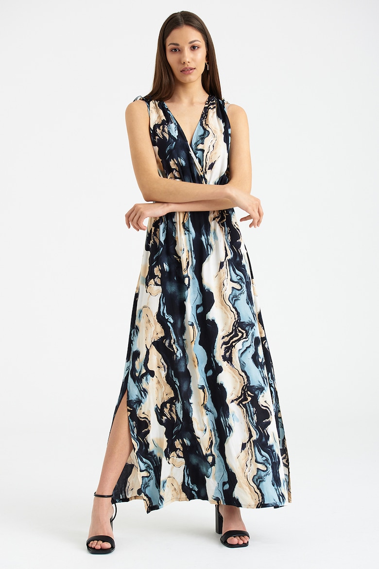 Платье с абстрактным узором и разрезами по бокам Greenpoint, мультиколор
