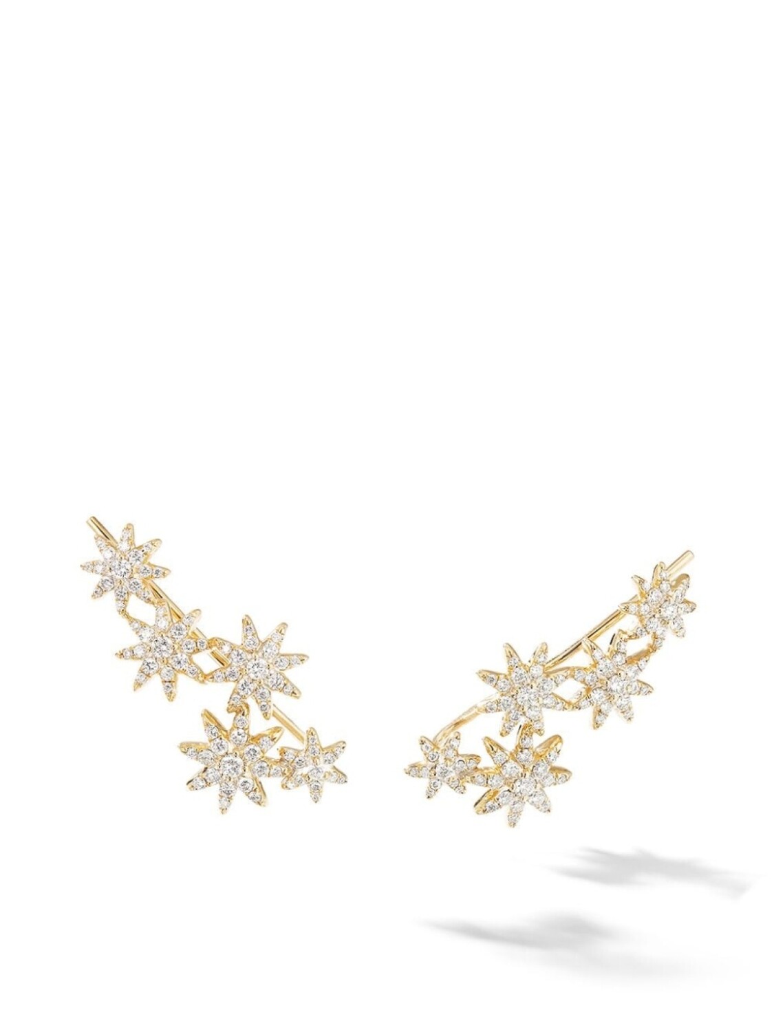 

Серьги-клаймберы Starburst из желтого золота с бриллиантами David Yurman, золотой