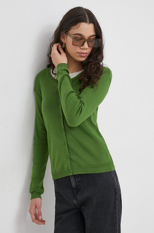 

Хлопковый кардиган United Colors of Benetton, зеленый