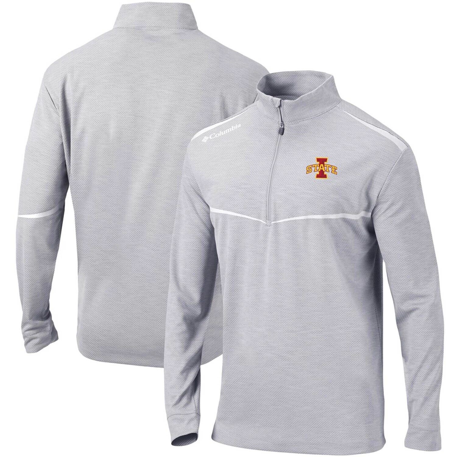 

Мужская серая куртка Columbia Golf Iowa State Cyclones с молнией на четверть