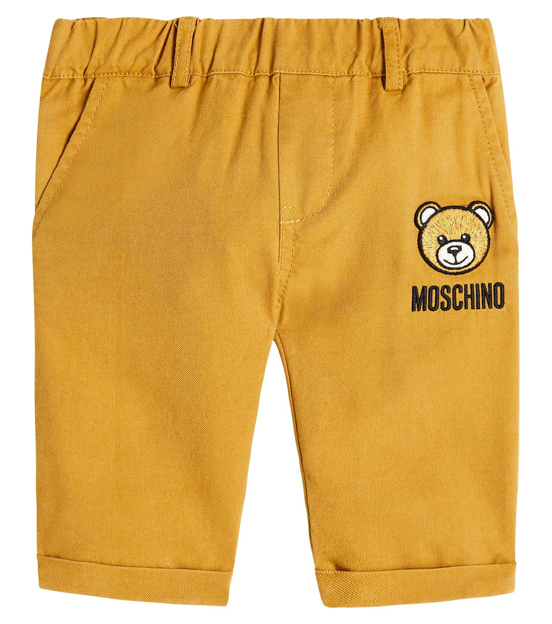 Брюки teddy bear из хлопка и льна Moschino, желтый blingpaw teddy bear для прогулок с буквенным принтом футболка из чистого хлопка унисекс топ и летние футболки на заказ 16 видов цветов
