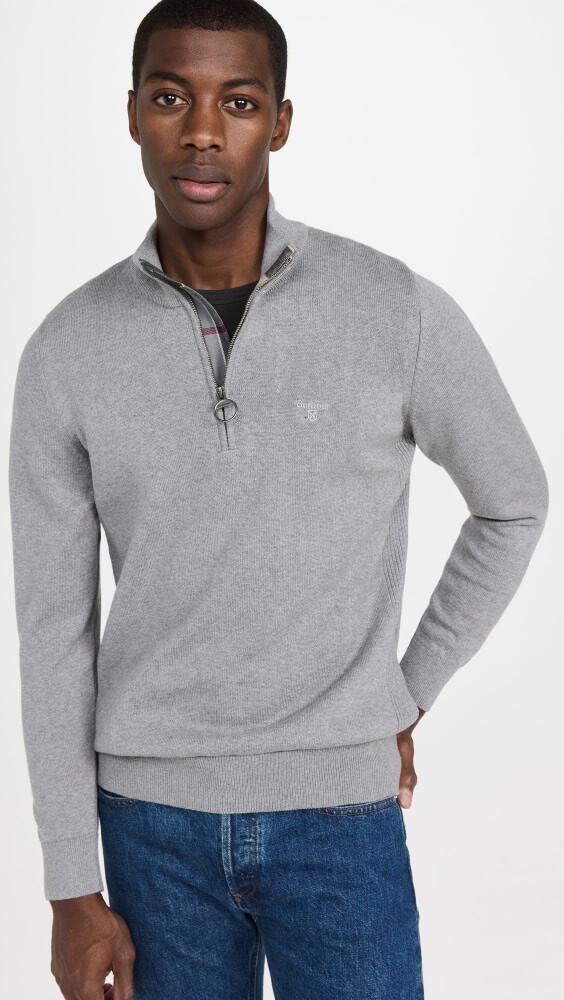 

Свитер Barbour Barbour Cotton Half Zip, серый