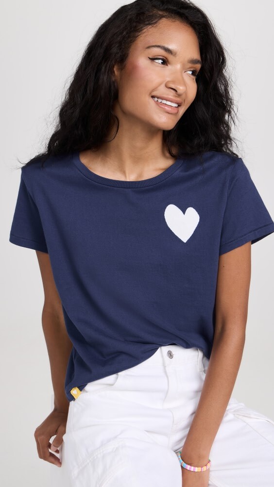 

Футболка Kerri Rosenthal The Suke Tee Contrast Imperfect Heart