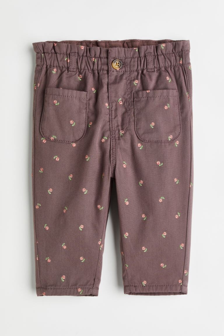 

Брюки из бумажного пакета на подкладке H&M