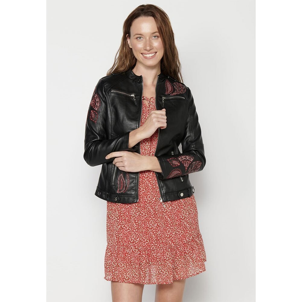 

Куртка Koroshi 2312JA00 Leather, черный