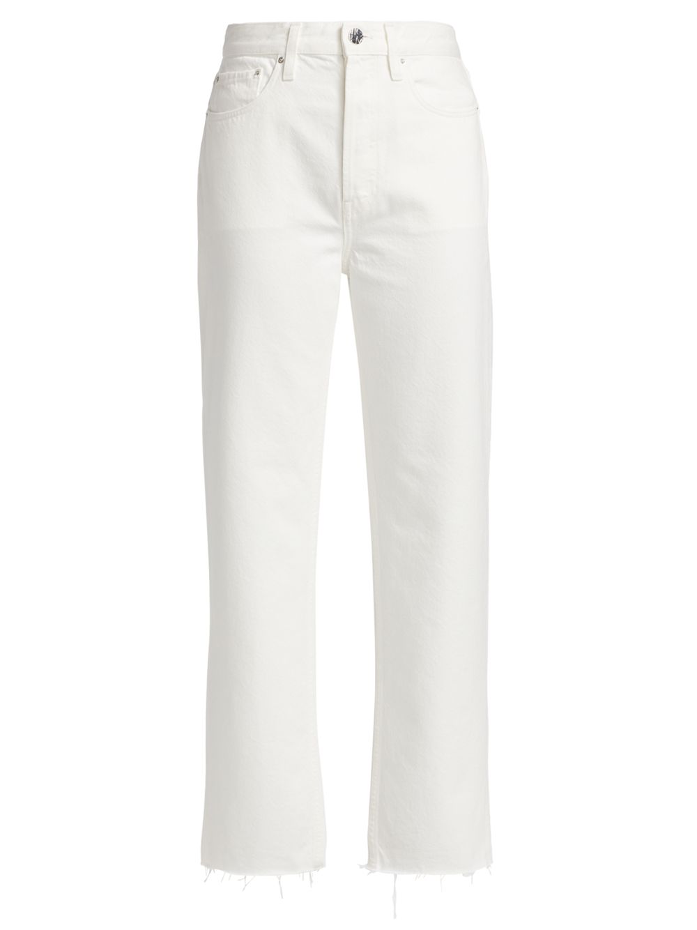 Классические зауженные джинсы прямого кроя со средней посадкой Totême, белый