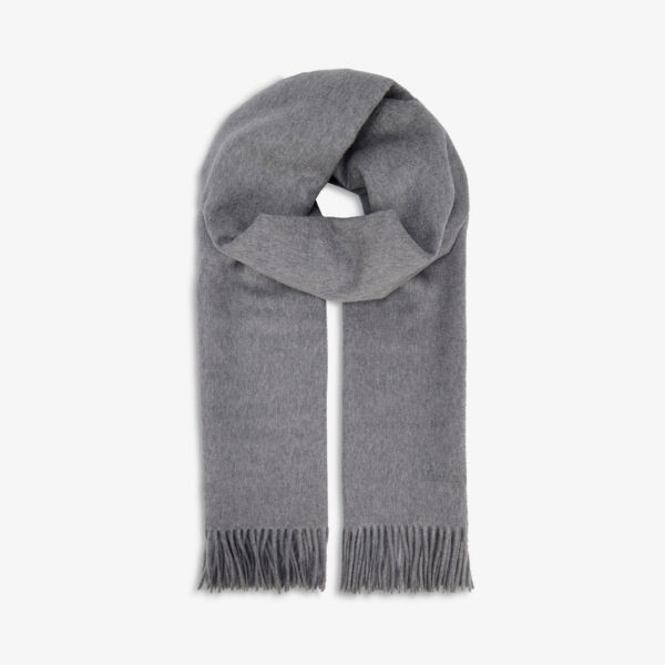 

Кашемировый шарф Baci с кисточками Max Mara, серый