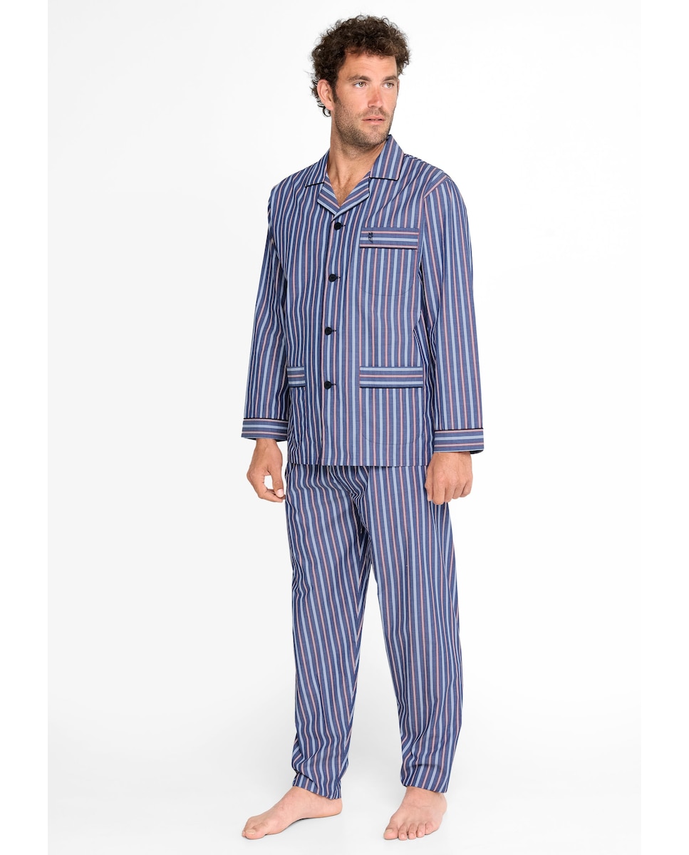 цена Мужская длинная пижама из ткани синего цвета El Búho Nocturno, темно-синий