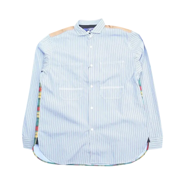 

Рубашка Junya Watanabe MAN Broad Stripe Long-Sleeve 'White/Blue/Green', белый