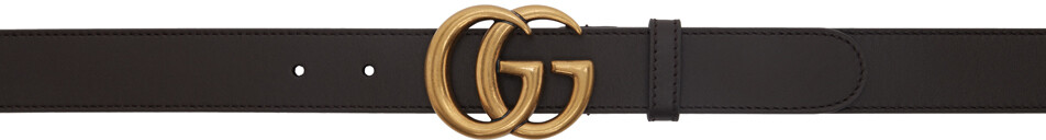 

Коричневый ремень с узором GG Marmont Gucci, цвет Cocoa