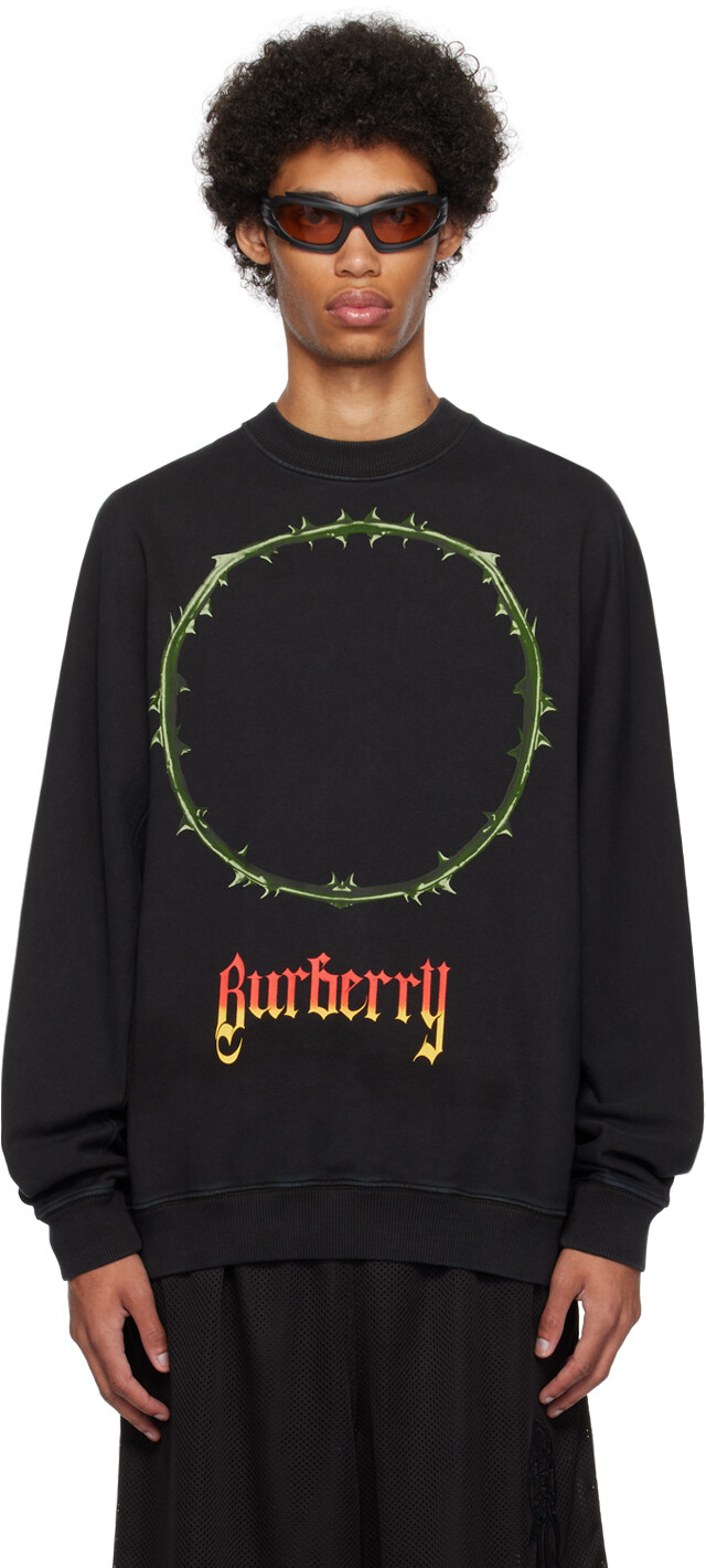 

Черный свитшот с принтом Burberry