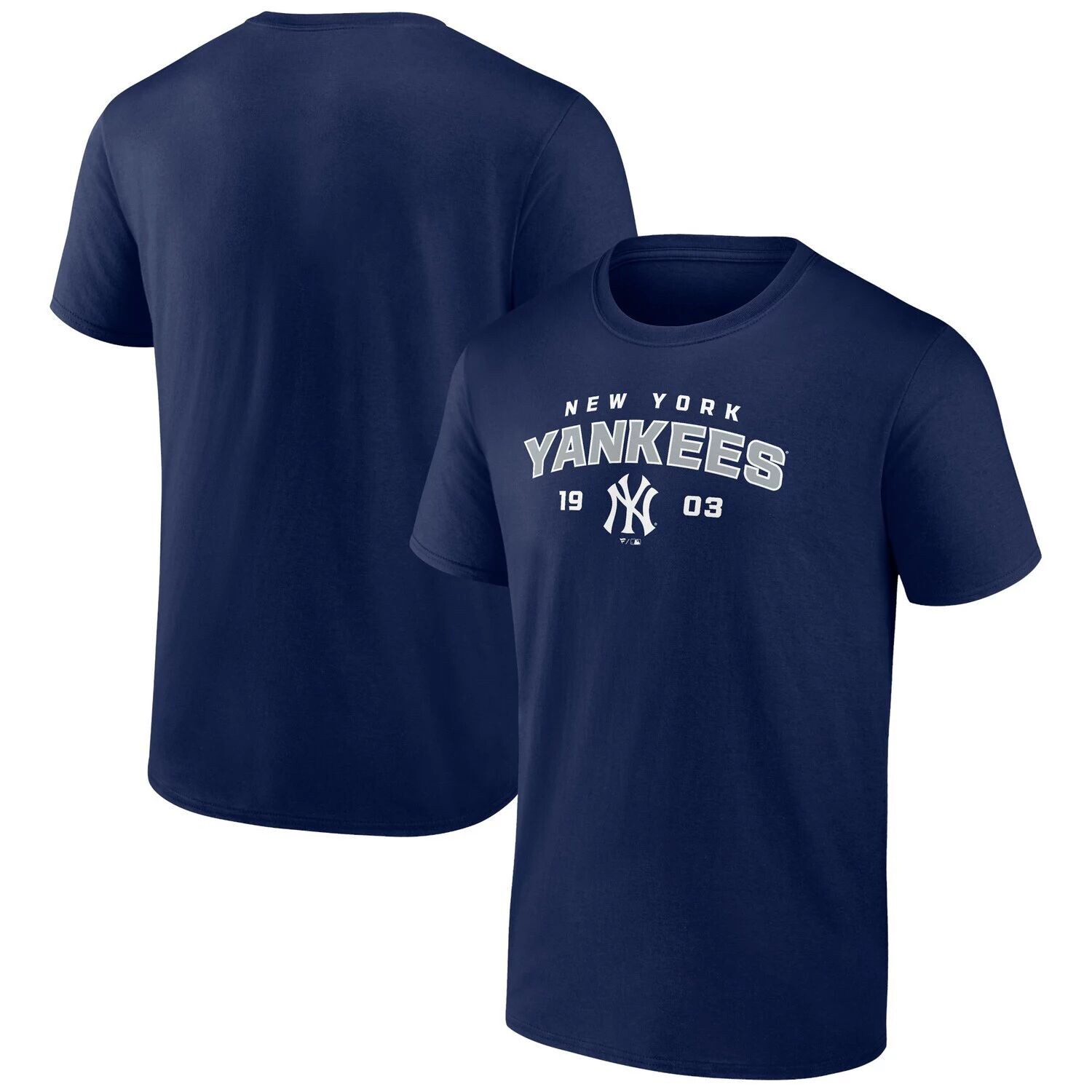 

Мужская темно-синяя футболка с логотипом New York Yankees Rebel Fanatics