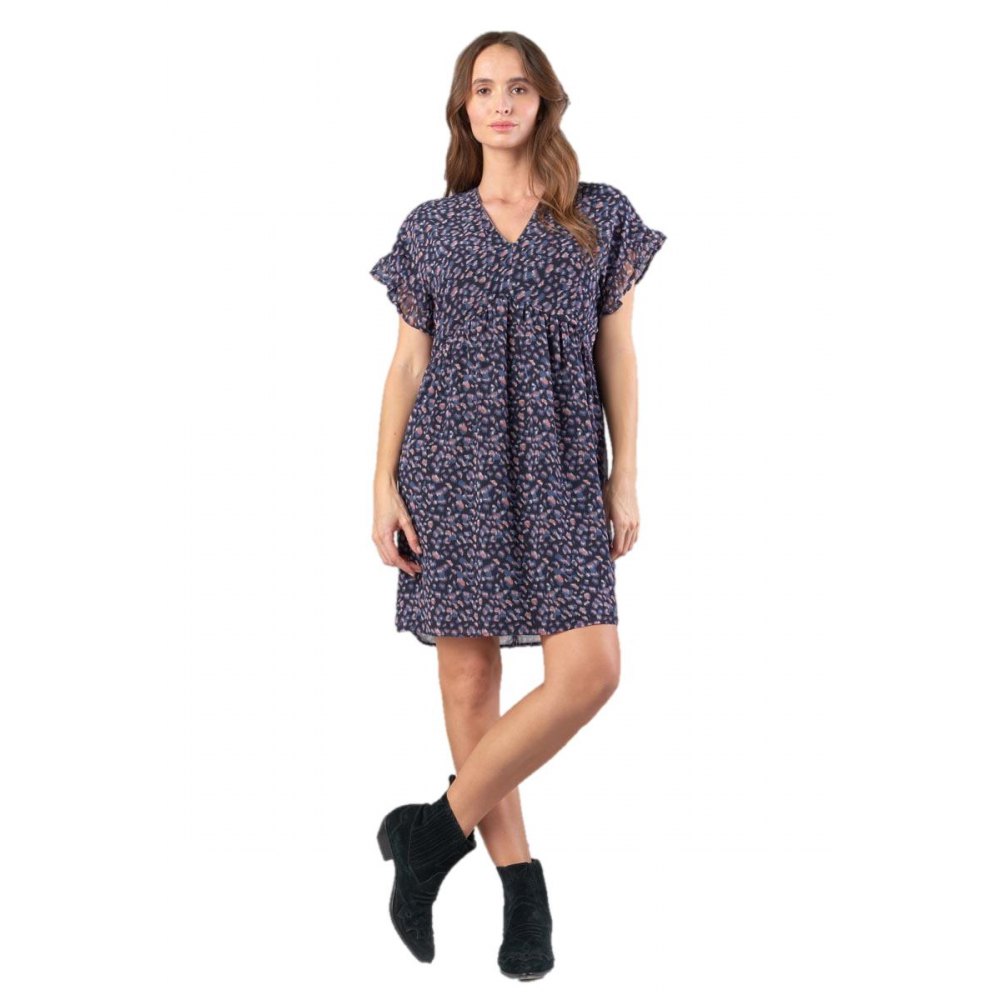 Платье Le Temps Des Cerises 66118 Paola Short Sleeve, фиолетовый