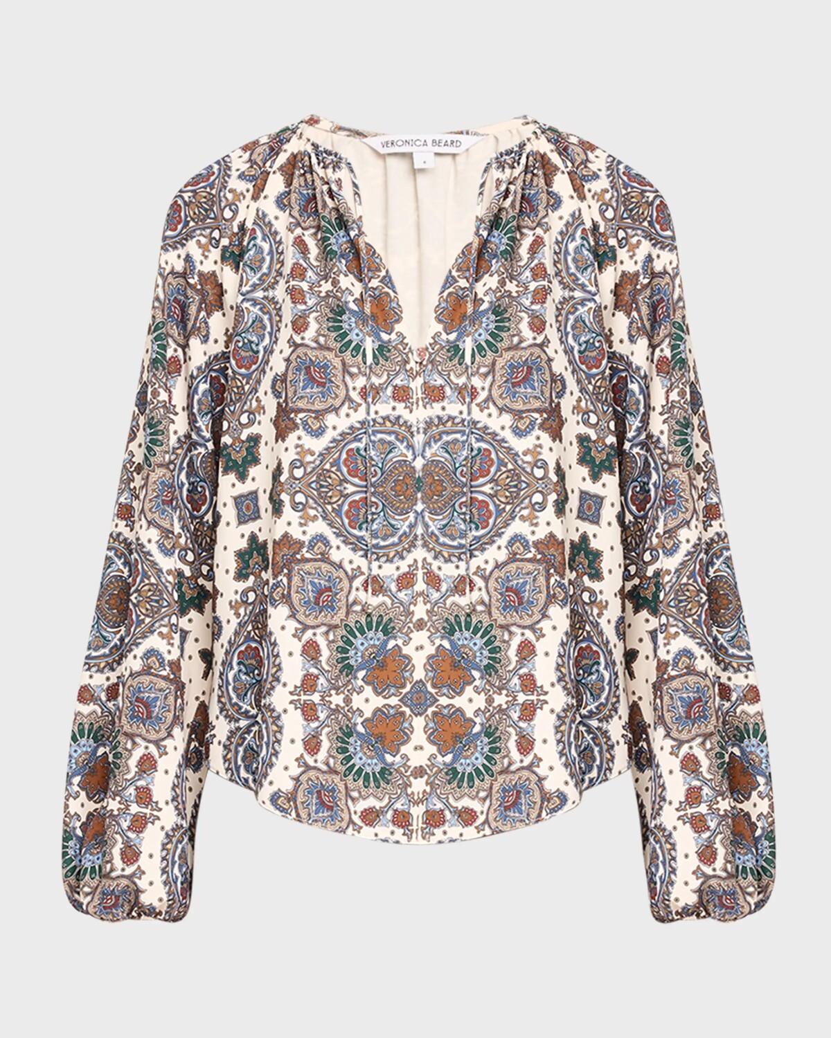 

Блузка Solay с длинными рукавами Veronica Beard, цвет Off White Multi