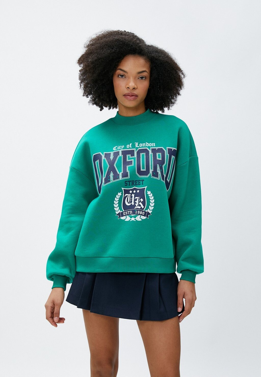 

Толстовка Long Sleeve Printed High Neck Varsity Koton, зеленый