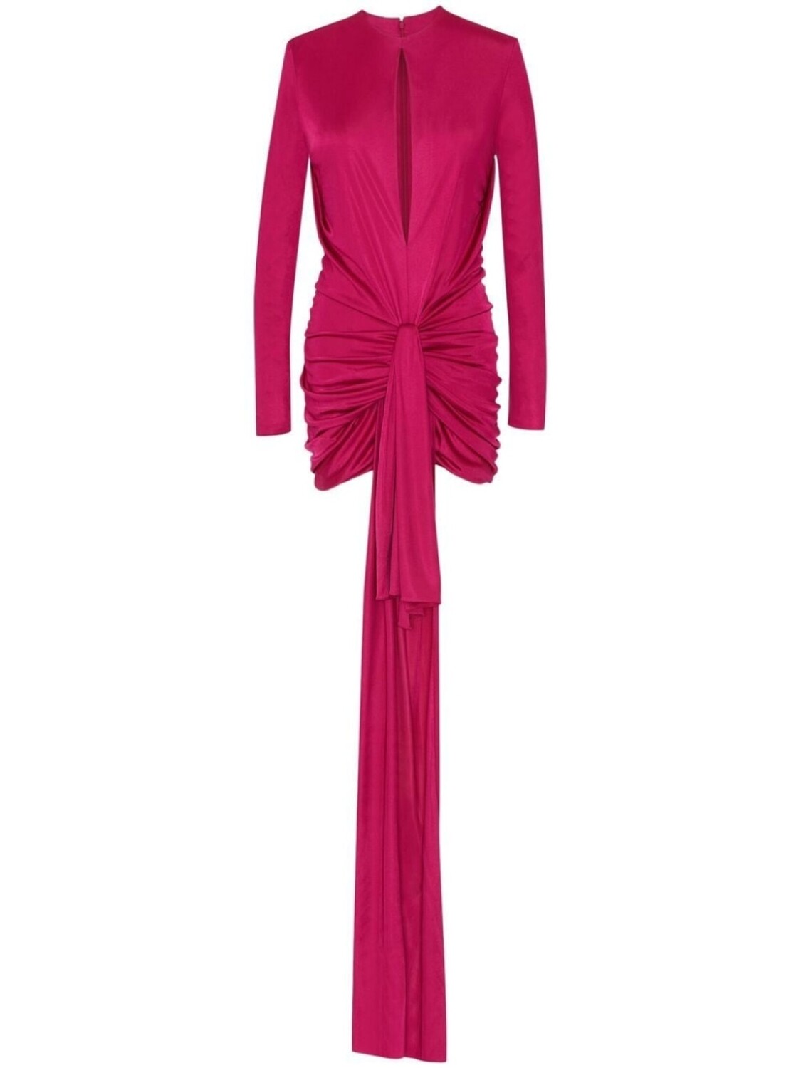 

Saint Laurent платье мини с завязками, розовый