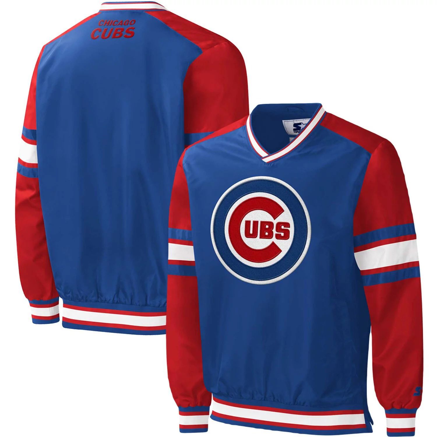 Мужской пуловер-ветровка Royal Chicago Cubs Yardline Starter