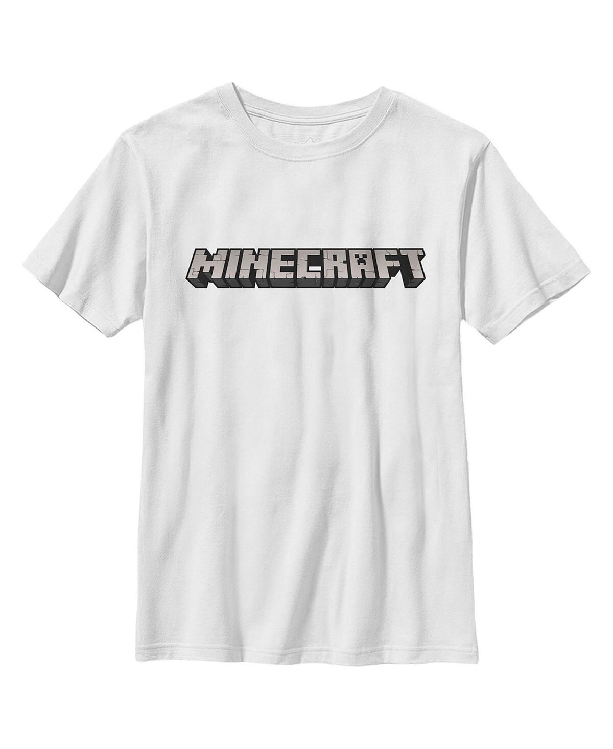 

Белая детская футболка с логотипом Minecraft Classic для мальчиков Microsoft