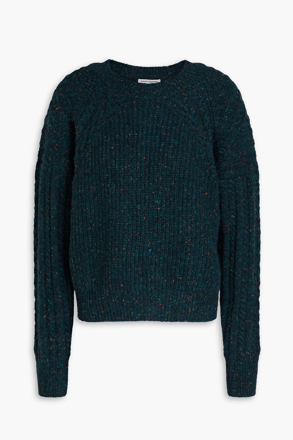 

Кашемировый свитер кашемировой вязки в рубчик Shaker Autumn Cashmere, цвет морской волны