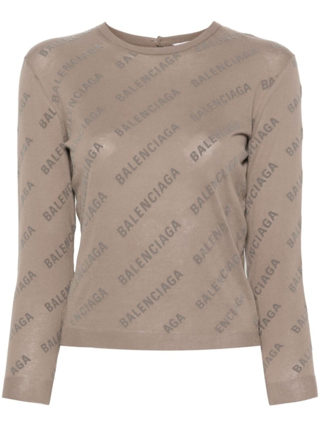 

Balenciaga джемпер с логотипом, коричневый