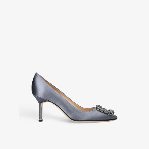 

Hangisi 70 атласных кортов, украшенных кристаллами Manolo Blahnik, серый