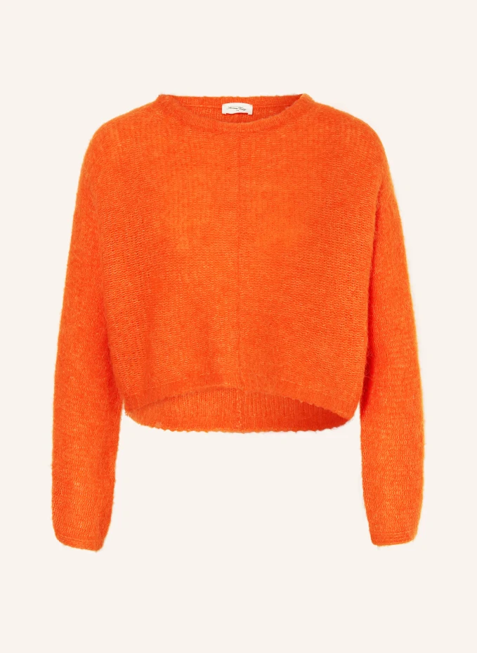 

Укороченный свитер из альпаки American Vintage, оранжевый