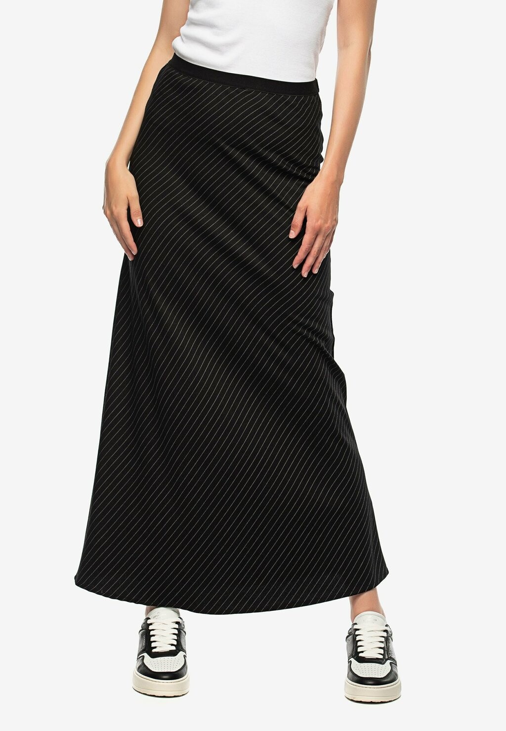 

Юбка макси True Religion, цвет black pinstripe