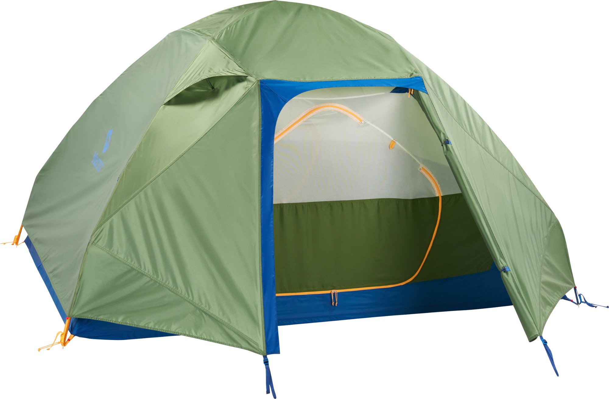 Вольфрамовая палатка 4P с опорой на опору Marmot, зеленый