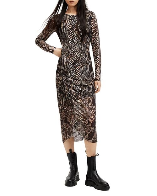 

Платье с длинными рукавами Nora Waimea ALLSAINTS, цвет Black