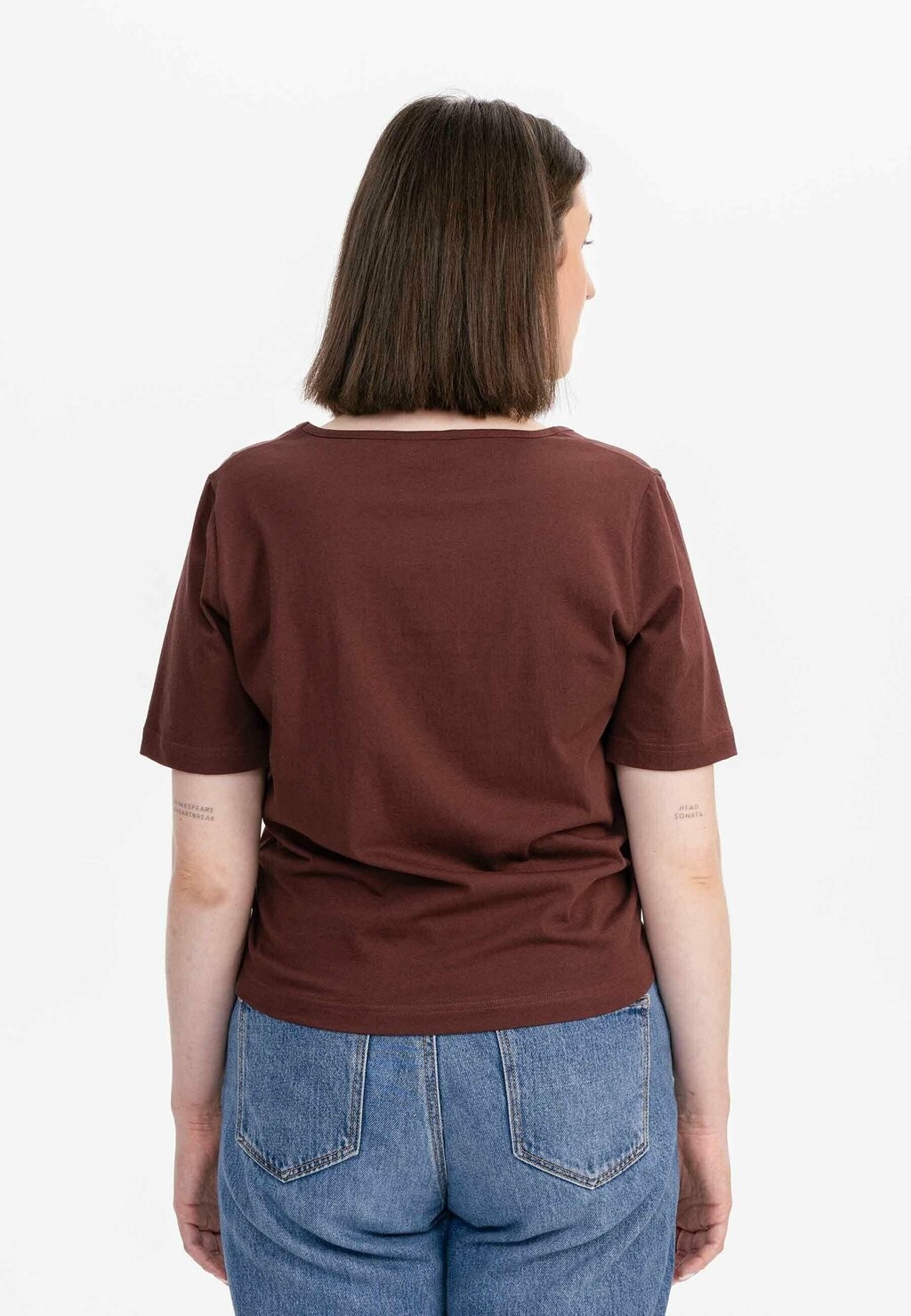 

Базовая футболка V-NECK LALI MELA, коричневый