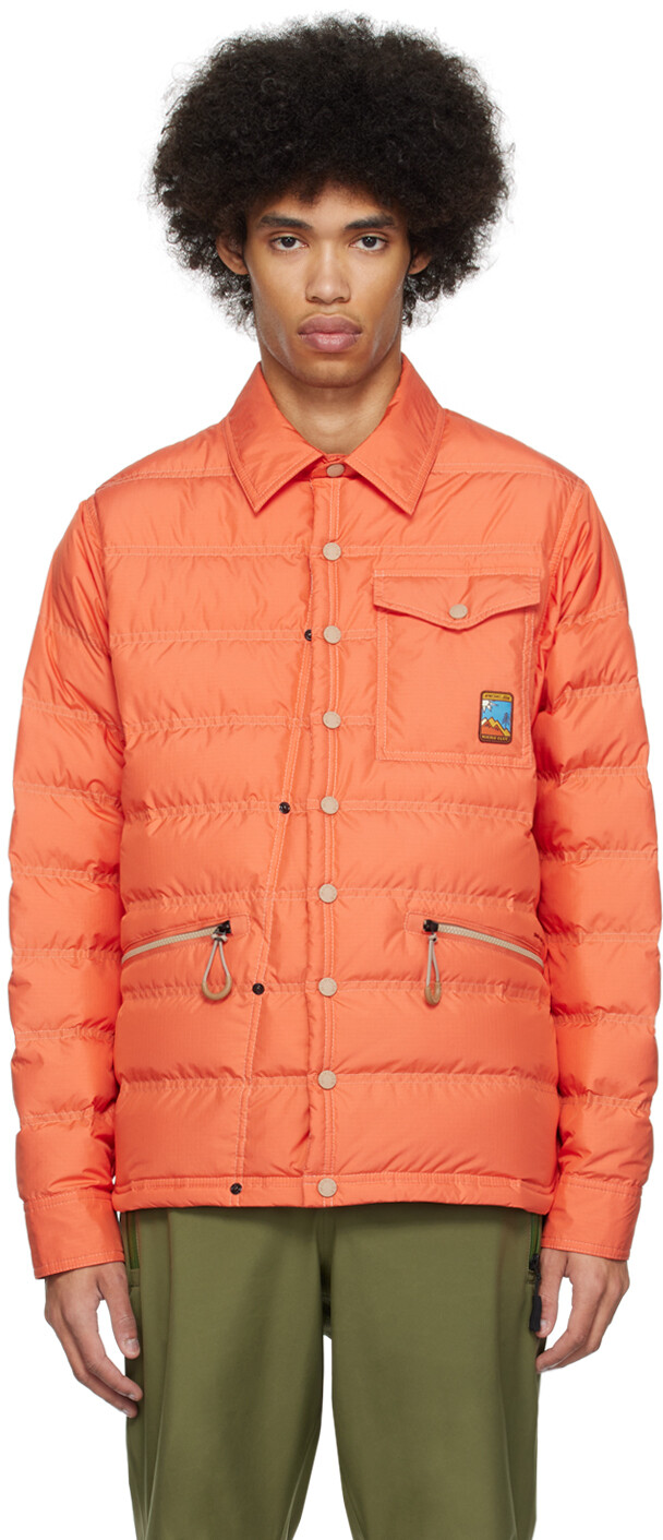 

Оранжевый складной пуховик Moncler Grenoble