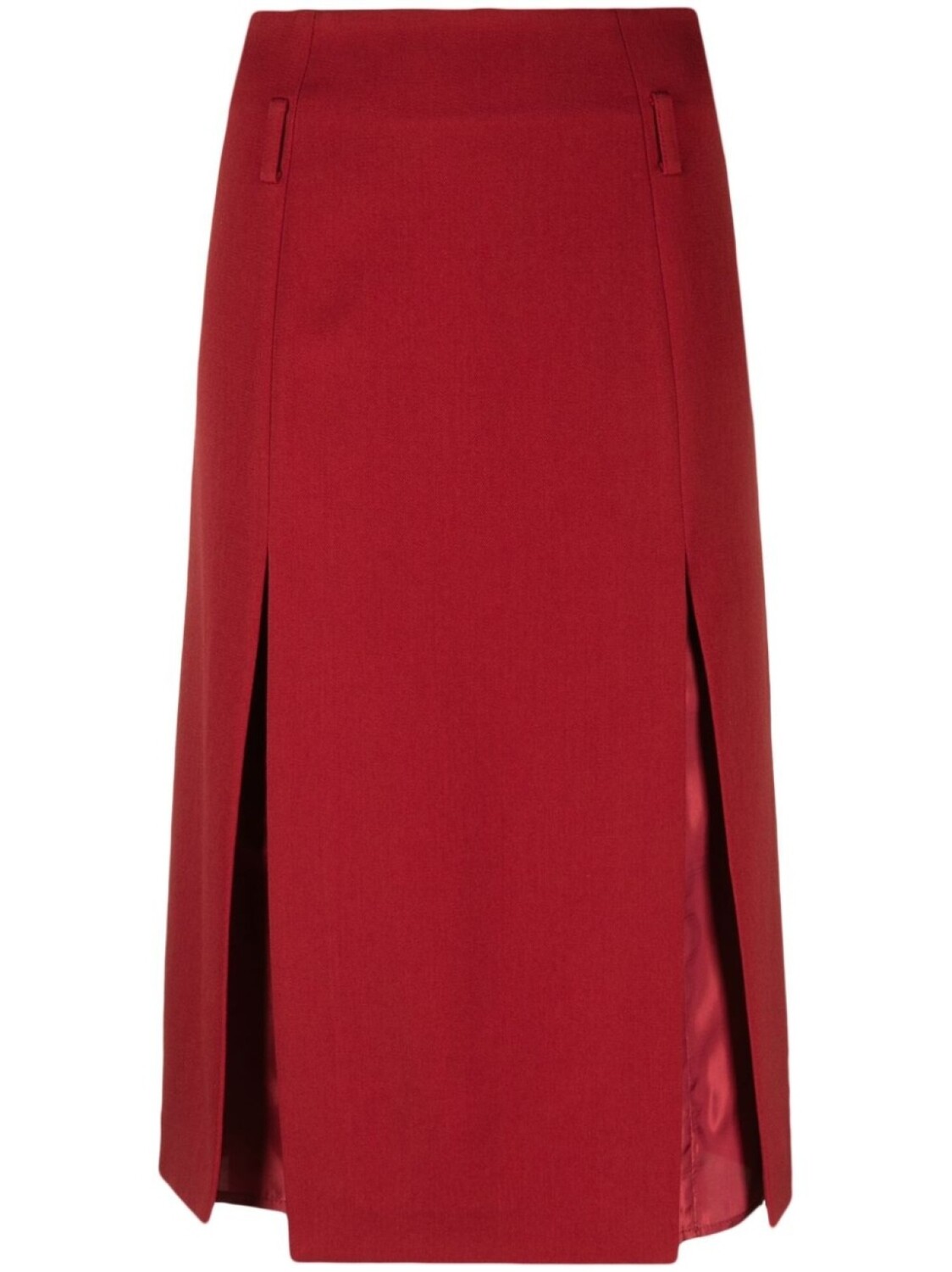 

Victoria Beckham юбка миди Double Layer Slit, красный