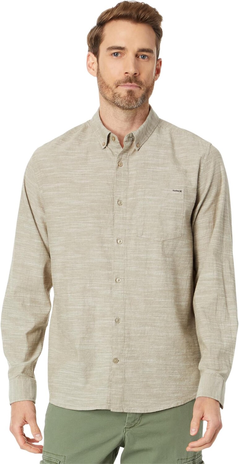 

Рубашка One & Only Stretch Long Sleeve Woven Hurley, цвет Olive
