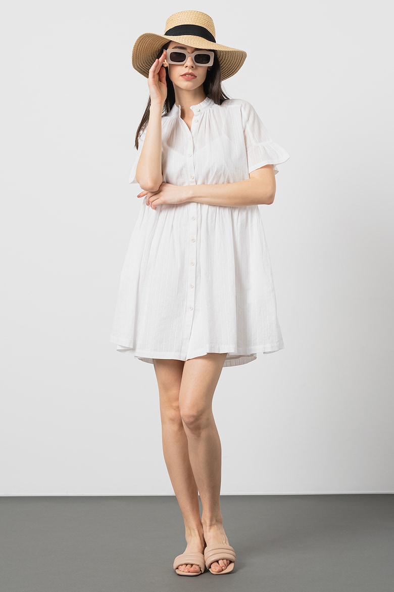 Укороченное платье из хлопка Esprit, белый укороченное платье из хлопка esprit белый