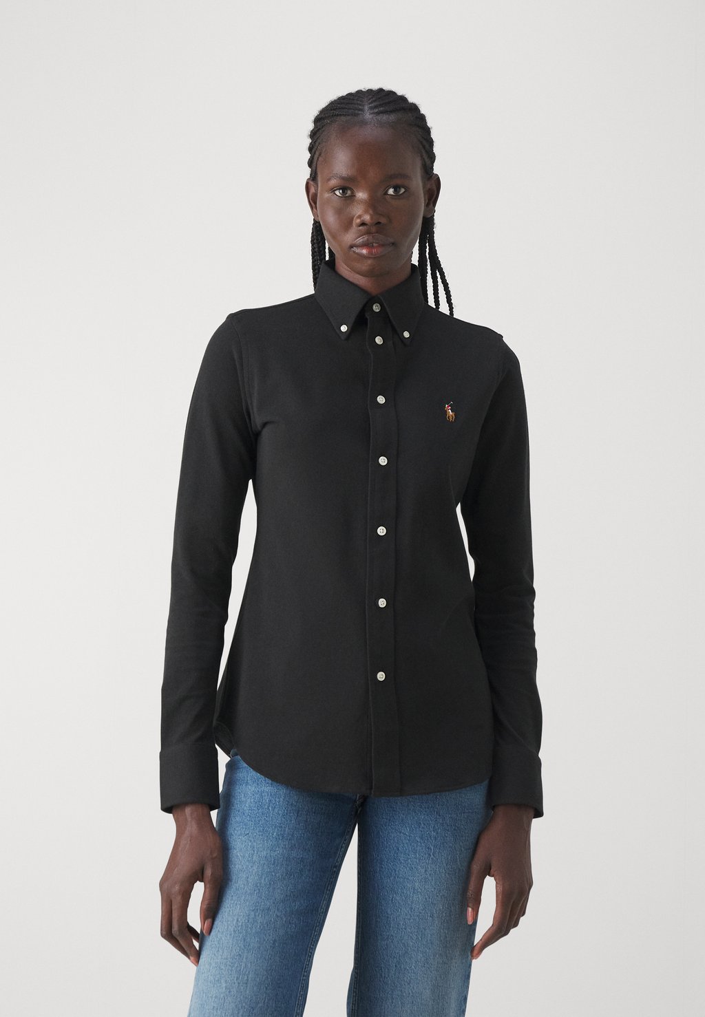 Рубашка Long Sleeve Button Front Shirt Polo Ralph Lauren, черный