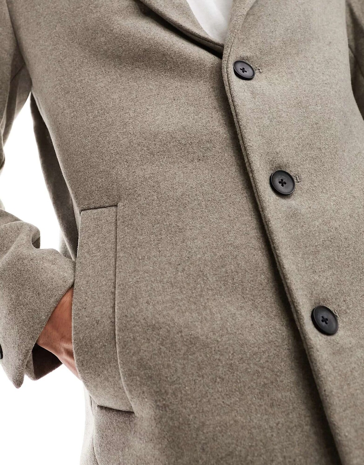 

Бежевое шерстяное пальто Jack & Jones Premium