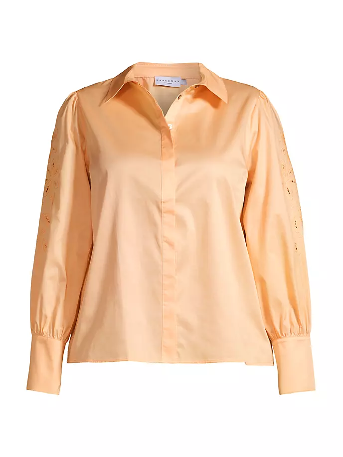 Хлопковая рубашка Devlin Harshman, Plus Size, цвет apricot ice