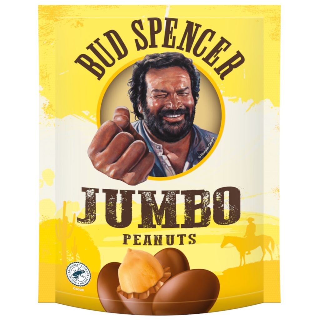 

Арахис Bud Spencer Jumbo Peanuts в молочном шоколаде 150г Piasten