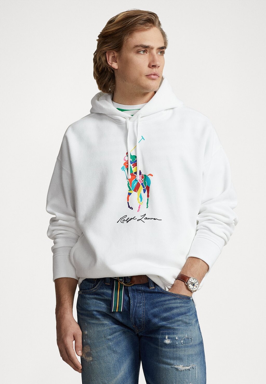 

Толстовка с капюшоном LONG SLEEVE Polo Ralph Lauren, белый