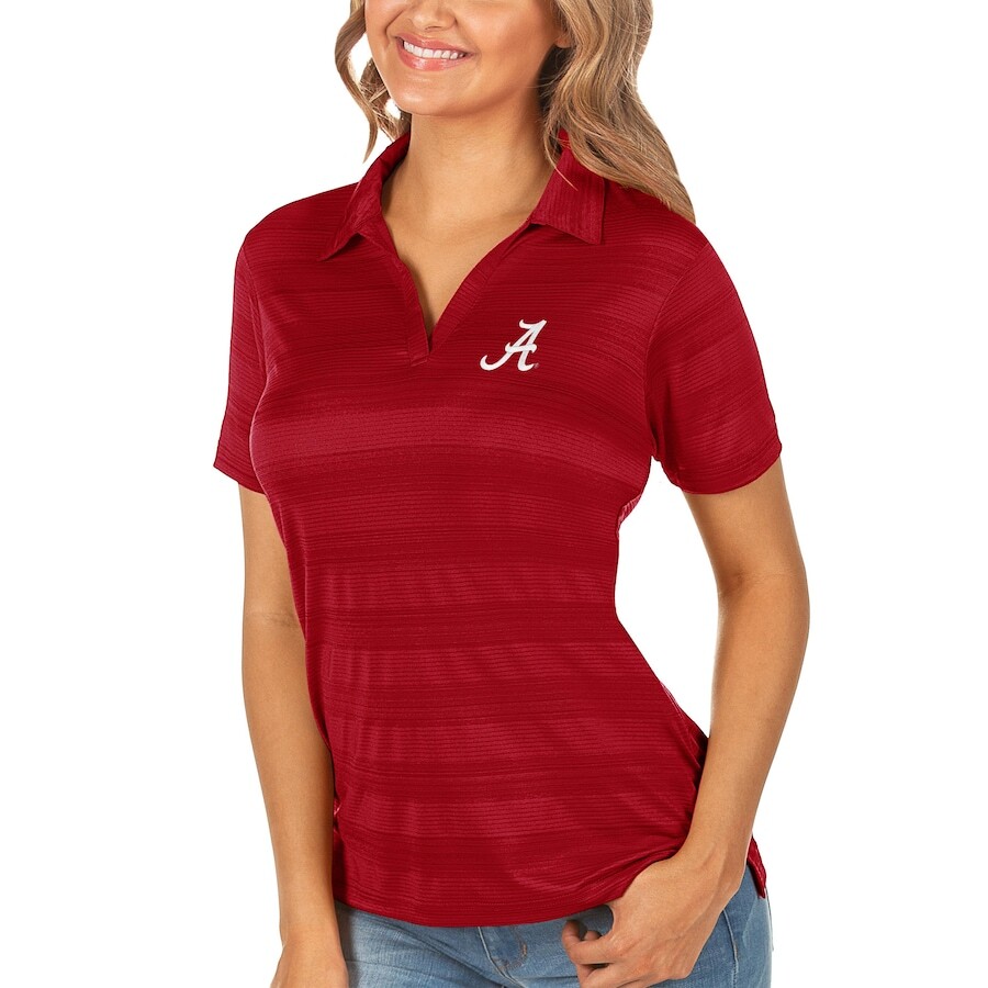 

Поло с коротким рукавом Antigua Alabama Crimson Tide, малиновый