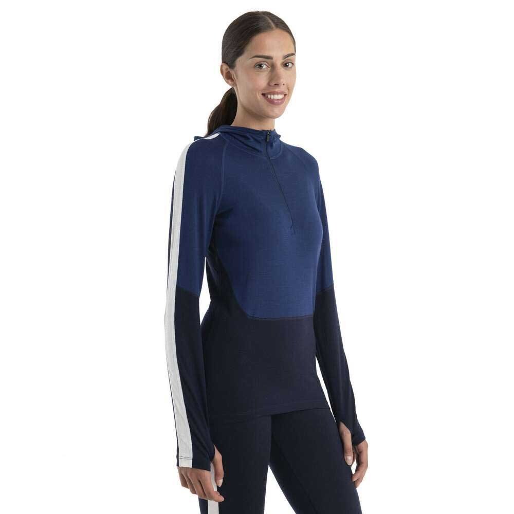 

Базовый слой Icebreaker 200 Sonebula Hood Merino Long, синий