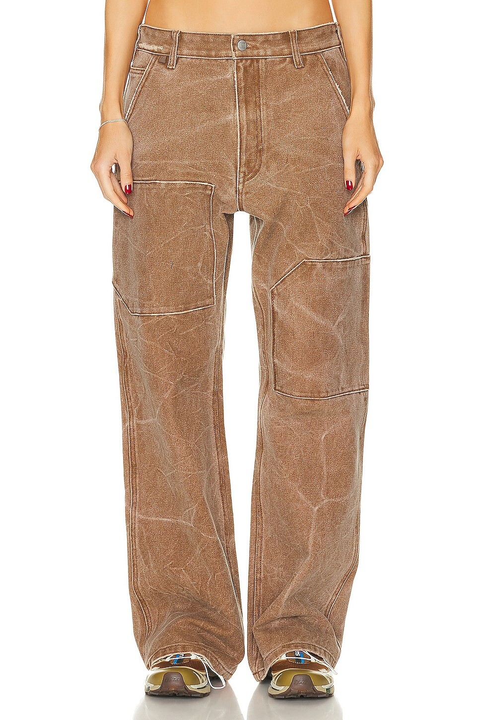 

Брюки Acne Studios Face Straight Leg Trouser, цвет Toffee Brown